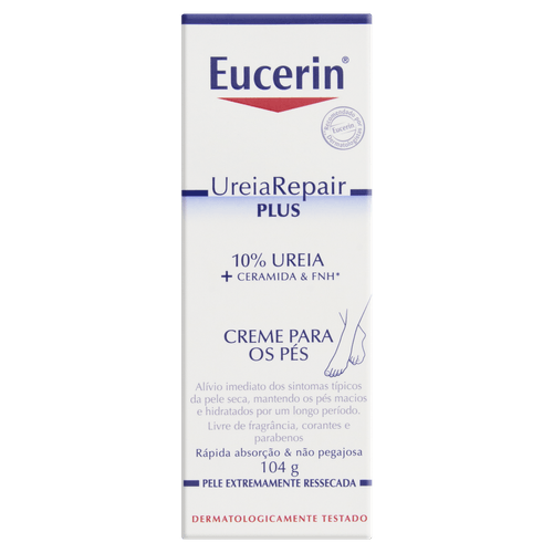 EUCERIN Creme Hidratante para Pés Urea Repair Plus 100ml, Hidratação Intensiva, Ureia, Pele Seca e Extra Seca