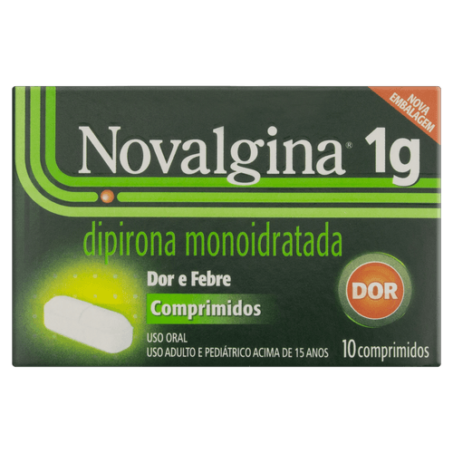 Novalgina 1g Analgésico e Antitérmico - 10 comprimidos