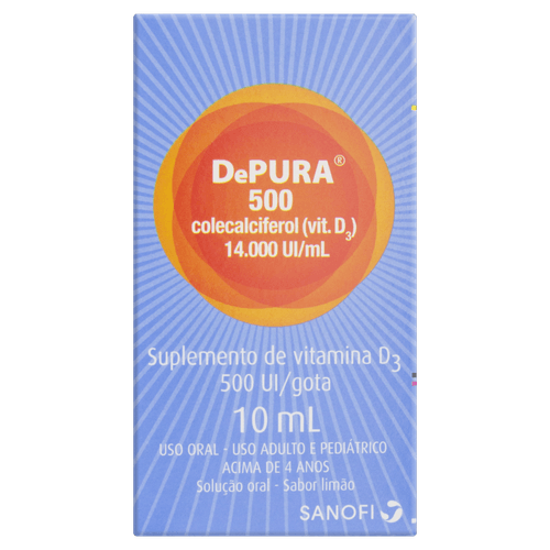 Vitamina D 500UI/Gota Limão DePura Caixa 10ml