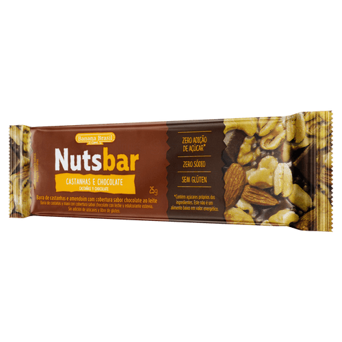 Barra de Castanhas Nutsbar Chocolate 25g
