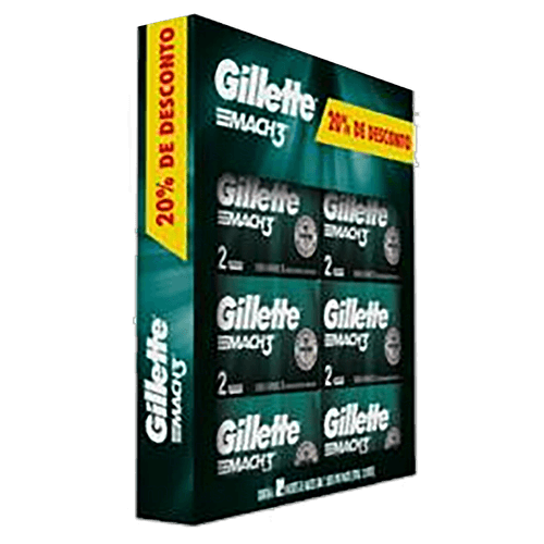 Carga para Aparelho de Barbear Gillette Mach3 C/ 2 unidades