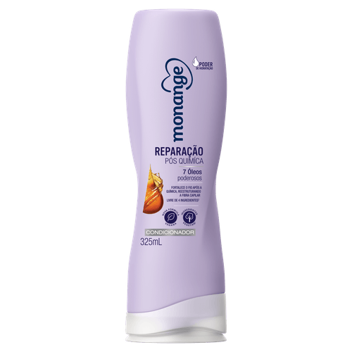 Condicionador Química Sem Drama 325ml Monange para cabelos quimicamente tratados