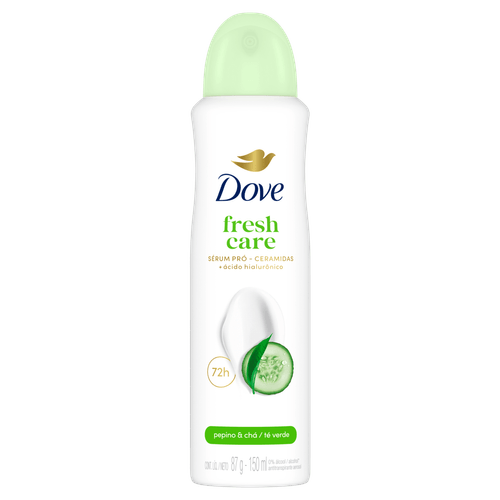 Antitranspirante Aerossol Pepino e Chá Verde Dove Go Fresh 150ml Spray