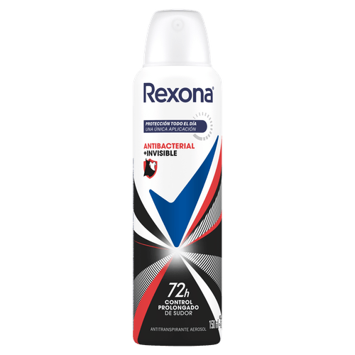 Antitranspirante Aerossol Antibacterial e Invisible Rexona 150ml Spray