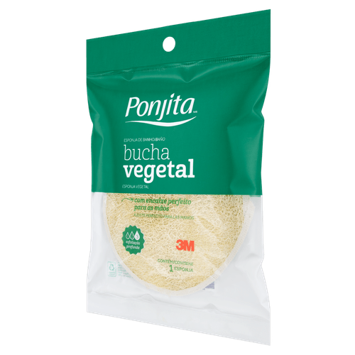 Esponja para Banho Espuma Abundante 1un Vegetal Verde Ponjita