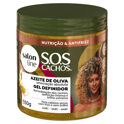 Gel Definidor SOS Cachos Azeite de Oliva Salon Line 550g