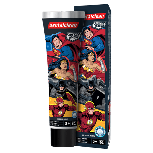 Gel Dental Infantil com Flúor Tutti Frutti Justice League Dentalclean - 50g