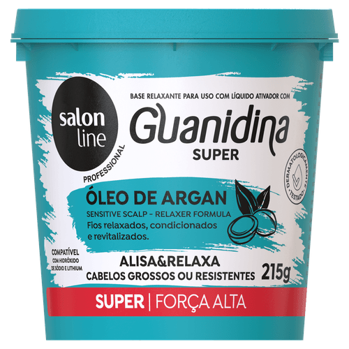 Alisante Super Óleo de Argan Salon Line Guanidina Pote 215g