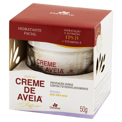 Hidratante Facial Davene Aveia Intensa Fps15 50G - Davene