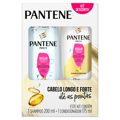 Kit Shampoo + Condicionador Micelar Purifica & Hidrata 200ml + 175ml Pantene