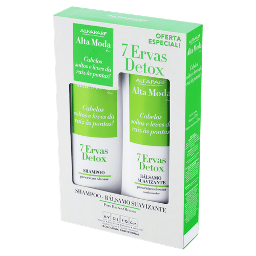Kit Shampoo e Condicionador Detox 7 Ervas 300ml Altamoda