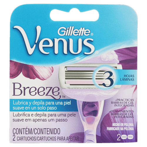 Lamina Aparelho Barbear Venus Breeze 02Un - Gillette Venus