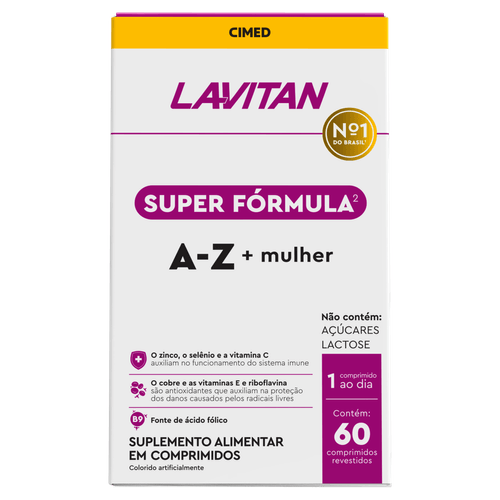 Lavitan Super Fórmula A-Z + Mulher - 60 comprimidos