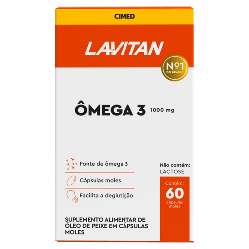 Lavitan Ômega 3 1000mg - 60 cápsulas gelatinosas