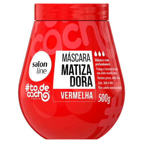 Maionese Capilar Salon Line Matizadora Vermelho 500G - Salon Line