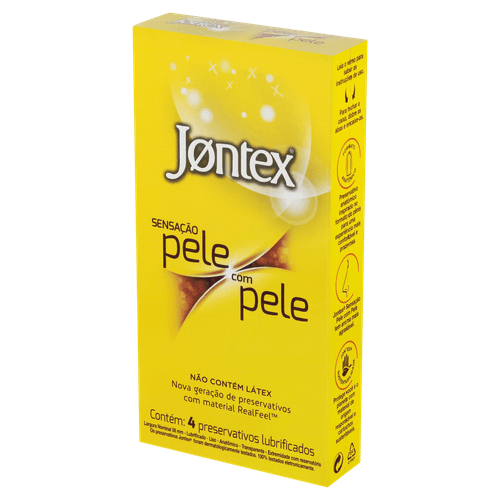 Preservativo  Jontex Sensação Pele com Pele - 4 Unidades