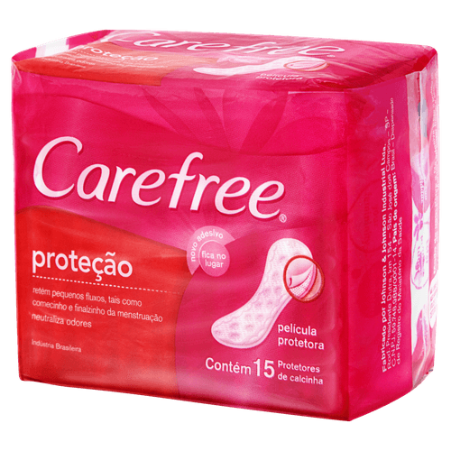 Protetor Diário Proteção sem Abas 15 Unidades Carefree