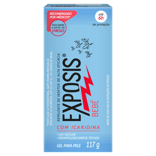 Repelente Gel Exposis Bebê Sem Perfume 117g