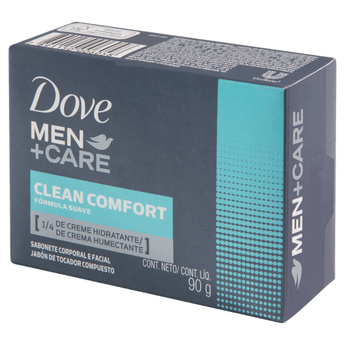 Sabonete Barra Men+Care Clean Comfort 90g 1/4 de Creme Hidratante Dove