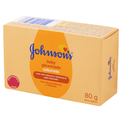 Sabonete Barra Glicerinado Johnson's Baby Caixa 80g