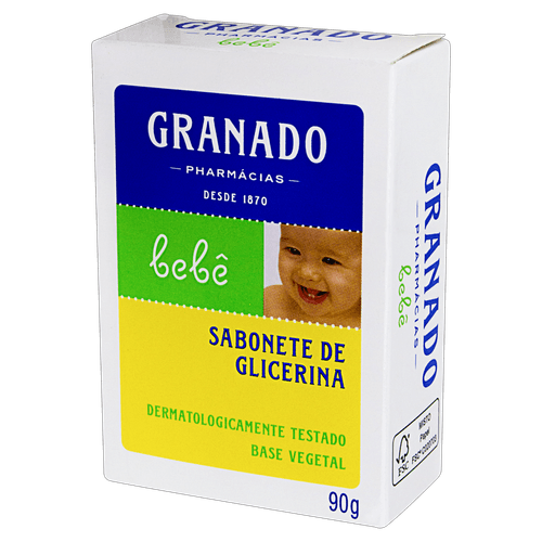 Sabonete Barra de Glicerina Granado Bebê Caixa 90g