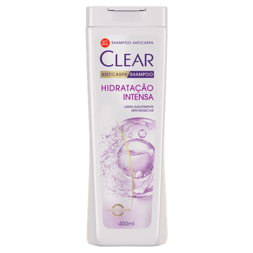 Shampoo Anticaspa Clear Hidratação Intensa Frasco 400ml