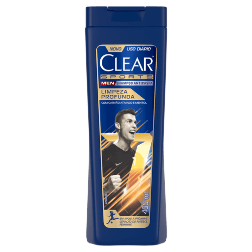 Shampoo Anticaspa Clear Men Sports Frasco 400ml