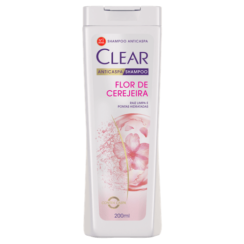 Shampoo Anticaspa Flor de Cerejeira Clear Frasco 200ml