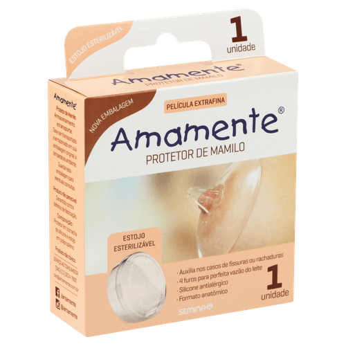 Protetor de Mamilo Amamente + Estojo Esterilizável