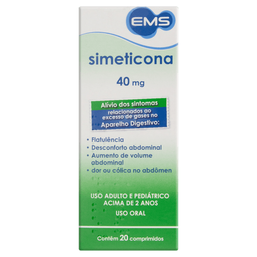 Simeticona 40mg 20 Comprimidos - Genérico - Ems