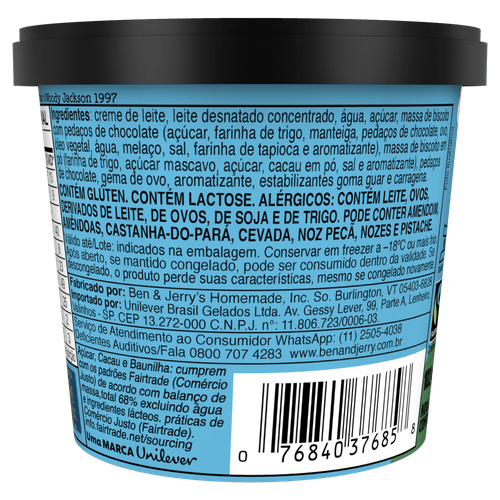 Sorvete Chocolate Chip Cookie Dough Ben & Jerry's Pote 120ml