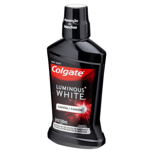 Enxaguante Bucal Luminous White Carvão 500ml Sem Álcool Colgate