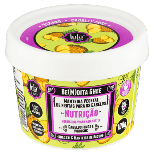 Manteiga Nutrição Abacaxi & Manteiga de Bacuri Lola Cosmetics Be(M)dita Ghee Pote 100g