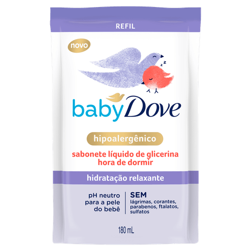 Sabonete Líquido de Glicerina Dove Baby Hora de Dormir 180ml Refil