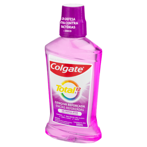 Enxaguante Bucal Total 12 Gengiva Reforçada 500ml Sem Álcool Colgate
