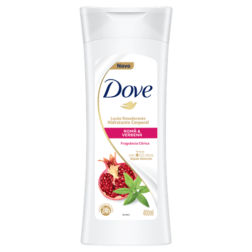 Loção Desodorante Hidratante Corporal Dove Romã e Verbena 400ml