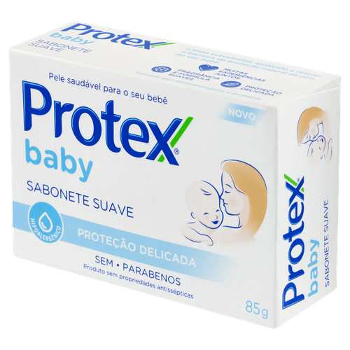 Sabonete Barra Suave Protex Baby Proteção Delicada Caixa 85g