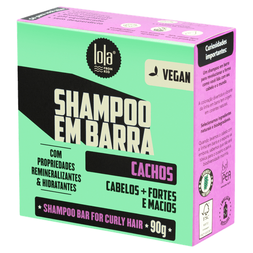 Shampoo Barra Lola Cosmetics Cachos Caixa 90g