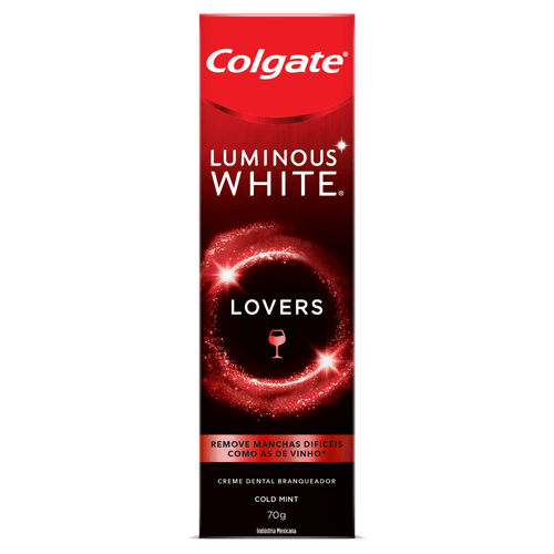Creme Dental Branqueador Luminous White Lovers 70g Cold Mint Colgate