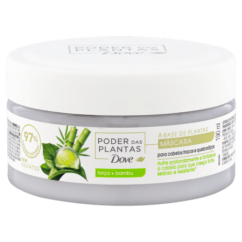 Máscara Dove Poder das Plantas Força + Bambu Pote 190ml