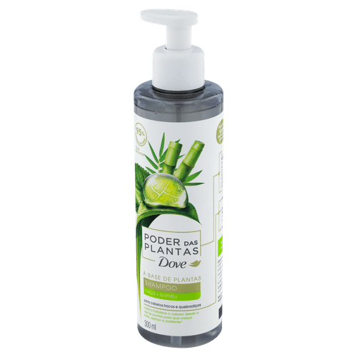 Shampoo Dove Poder das Plantas Força + Bambu Frasco 300ml Pump