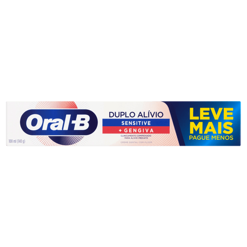 Pasta de Dente Duplo Alívio Sensitive e Gengiva 140g Óleo de Laranja Oral-B
