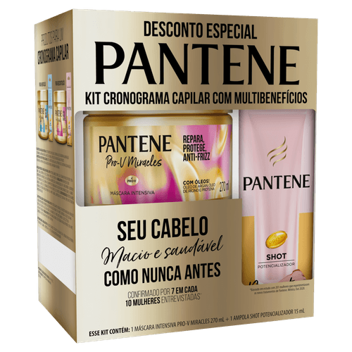 Kit Pantene 1 Mascara Intensiva 270Ml + 1 Ampola 15Ml