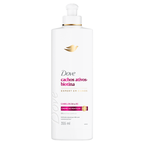 Creme para Pentear Dove Texturas Reais Cacheados Frasco 355ml