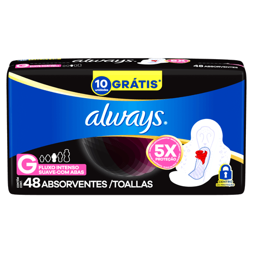 ABSORVENTE ALWAYS NOT TRANQ SUAVE C/AB 48UN