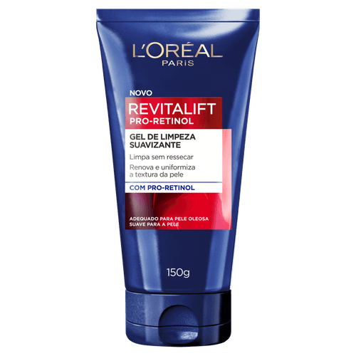 Gel de Limpeza Facial Revitalift Pro-Retinol 150g para Pele Mista a Oleosa L'Oreal