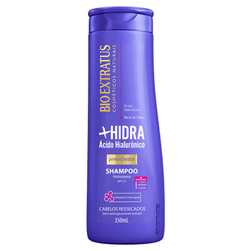 Shampoo +Hidra Acid Hialu 350ml Bio Extratus – Hidratante para Cabelos Ressecados