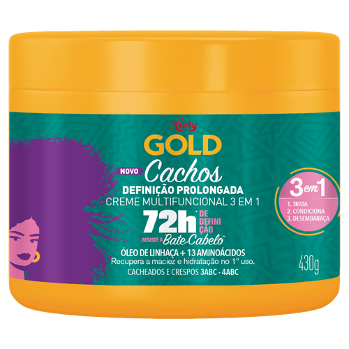 CREME DE TRATAMENTO NIELY GOLD CACHOS DEF PROL 430G