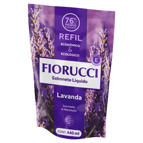Sabonete Líquido Refil Sachê 440ml Lavanda Fiorucci