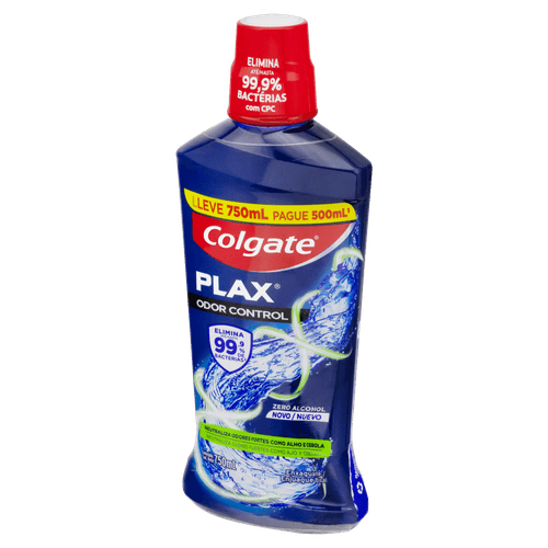 Enxaguante Bucal Plax Odor Control 750ml Zero Álcool Colgate